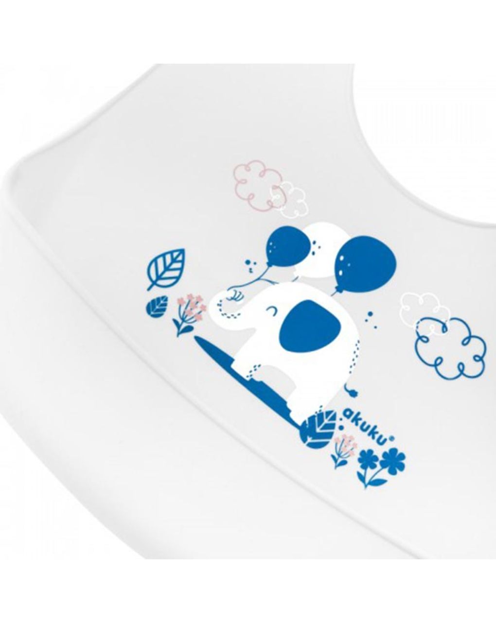 Akuku σαλιάρα σιλικόνης 6m+ ελέφαντας a0506 - Akuku