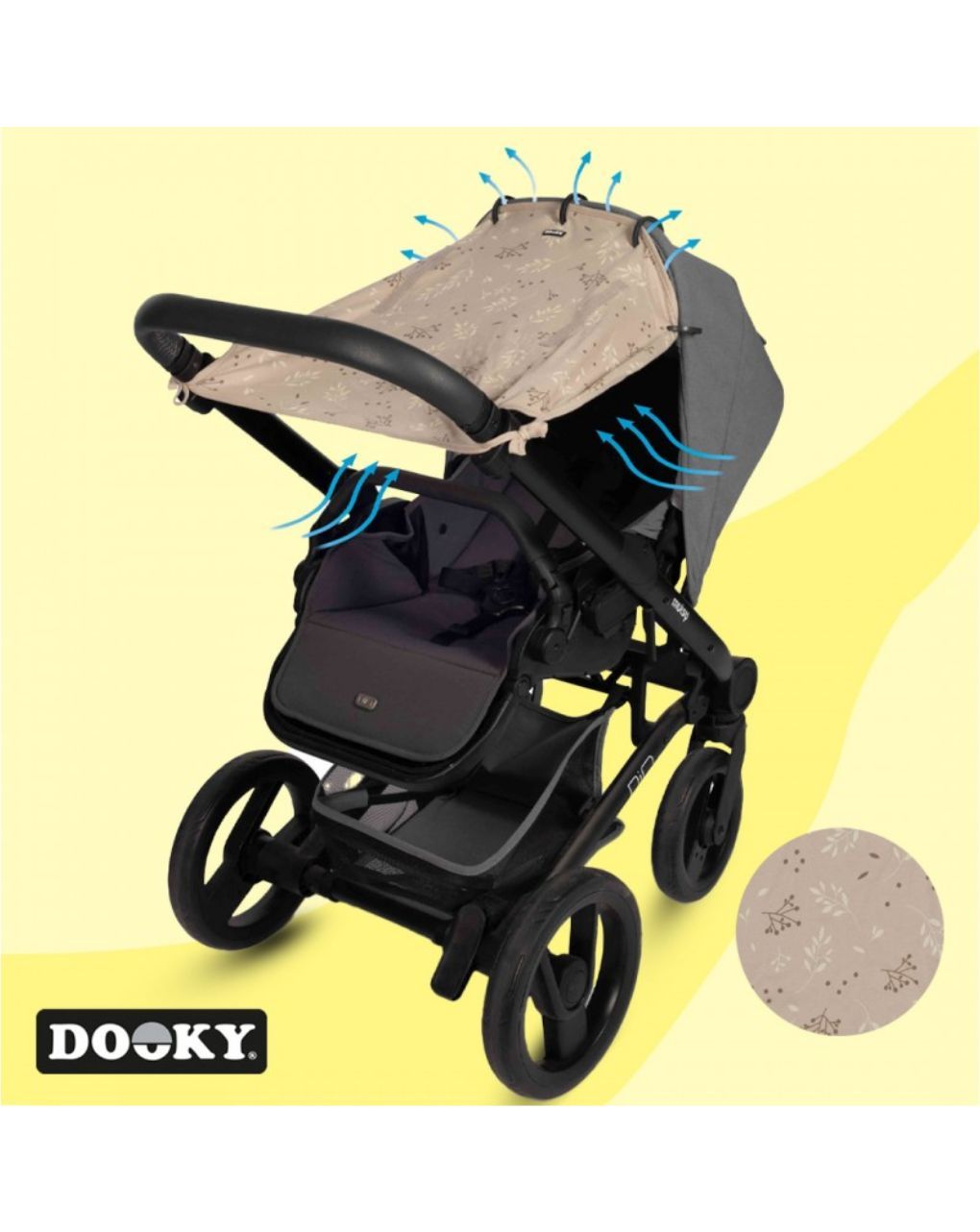 Dooky universal υφασμάτινο σκίαστρο romantic leaves beige dk-126612 - Dooky