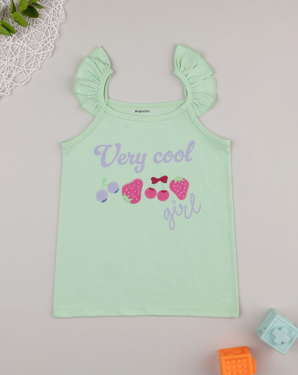 παιδική αμάνικη μπλούζα πράσινη cool για κορίτσι