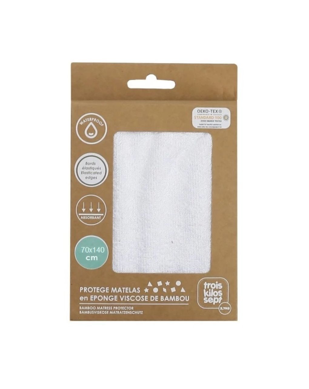 Trois kilos sept προστατευτικό στρώματος 70x140 bamboo 55-8165005 - TROIS KILOS SEPT