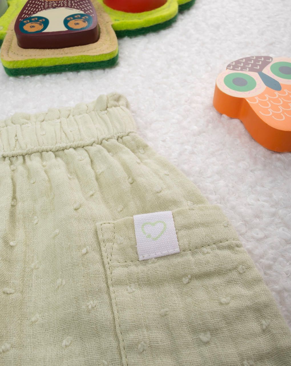 παιδικό σορτσάκι πράσινο με τσέπες για κορίτσι - Prénatal