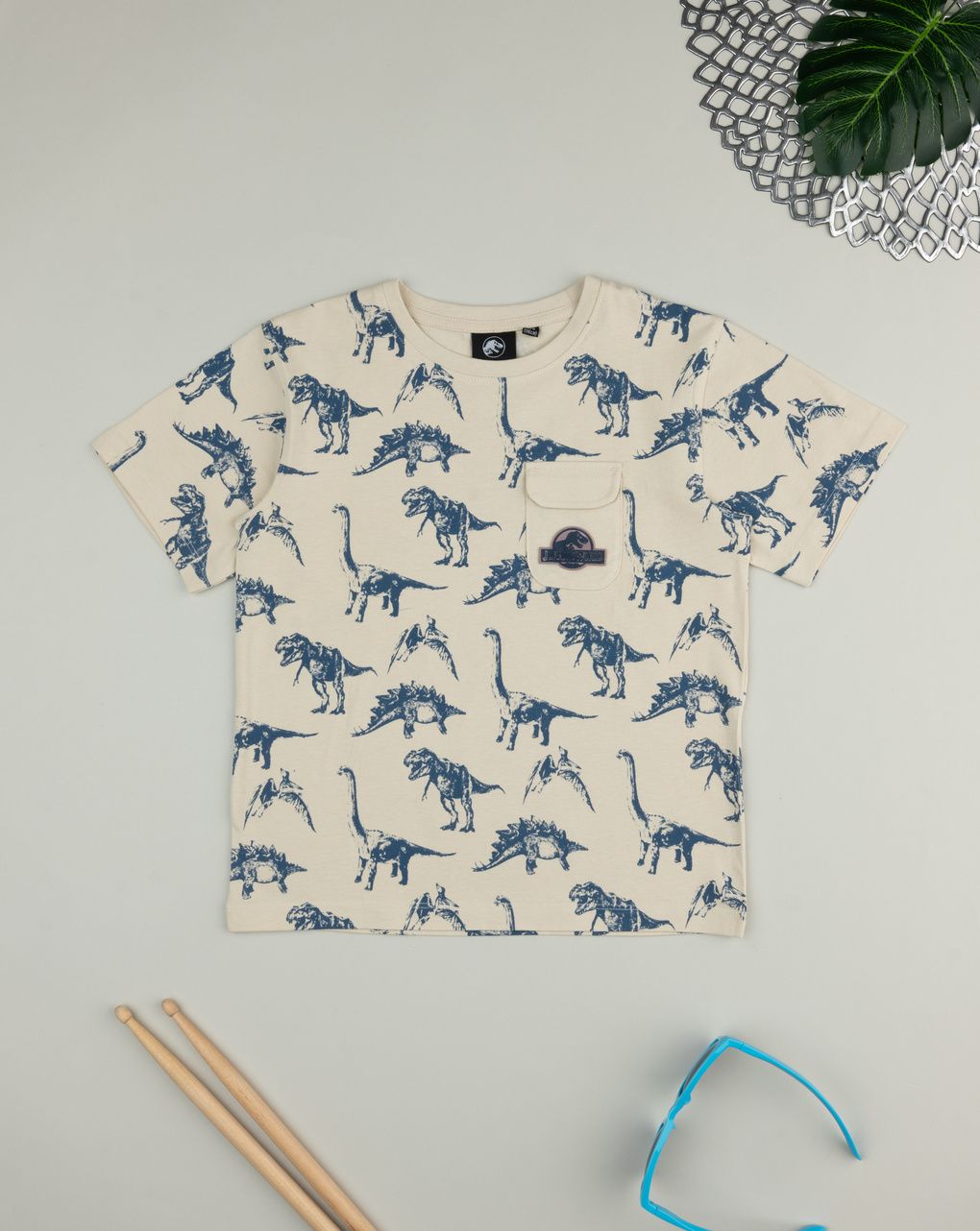 παιδικό t-shirt μπεζ jurassic world για αγόρι - Prénatal