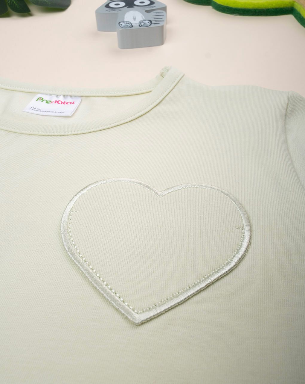 παιδικό t-shirt πράσινο με καρδούλα για κορίτσι - Prénatal
