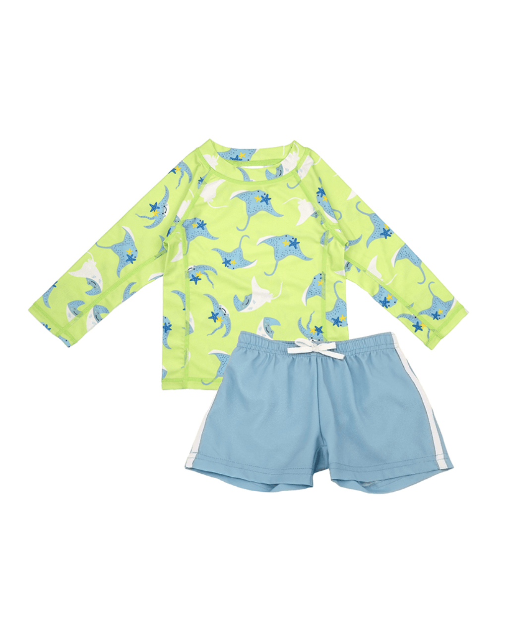 Zoocchini σετ uv μαγιό σορτς και μπλούζα sid the stingray 6 μηνών - 4 ετών zoo16401