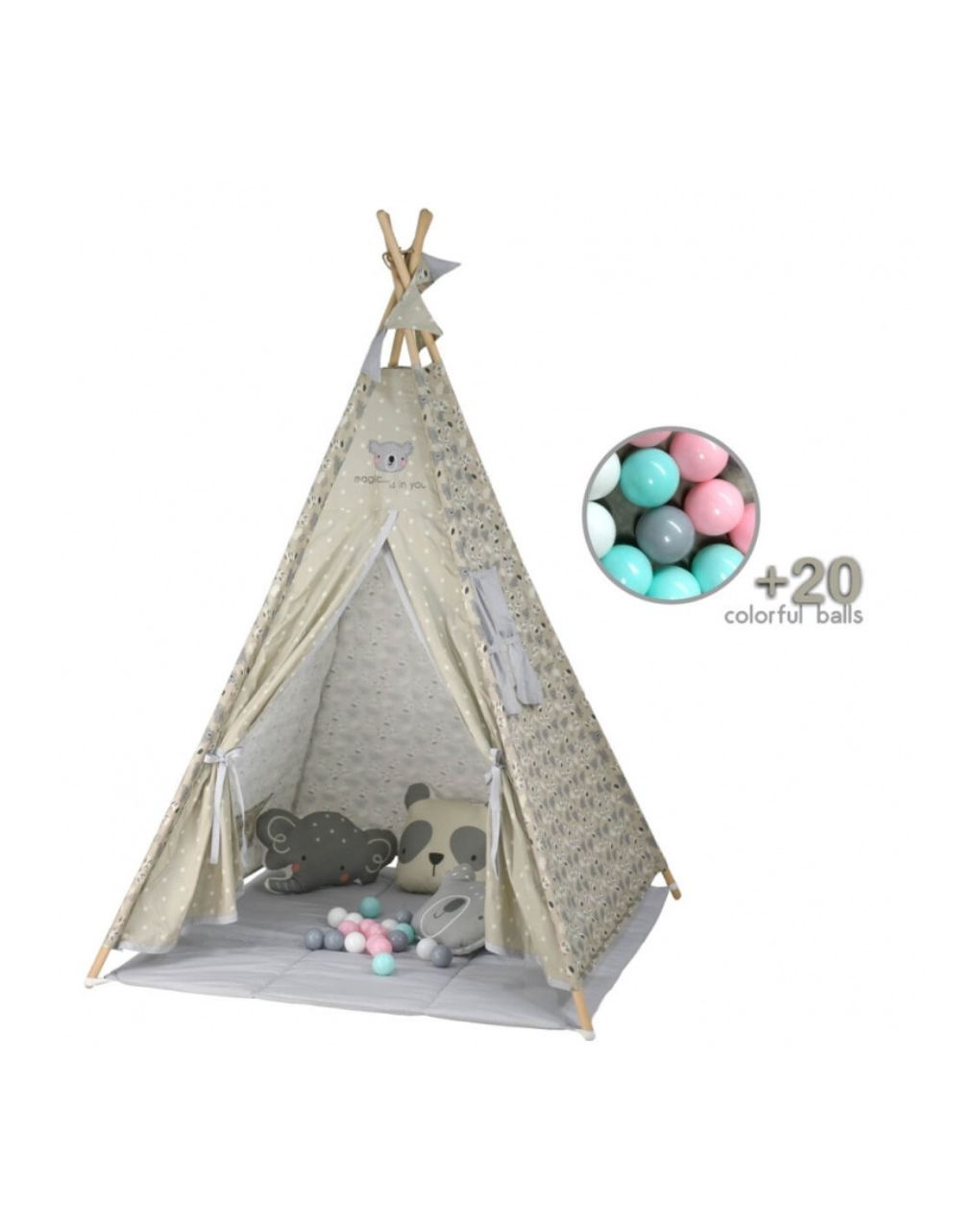 Bebe stars παιδική σκηνή panda με μπάλες 302-187 - Bebe Stars