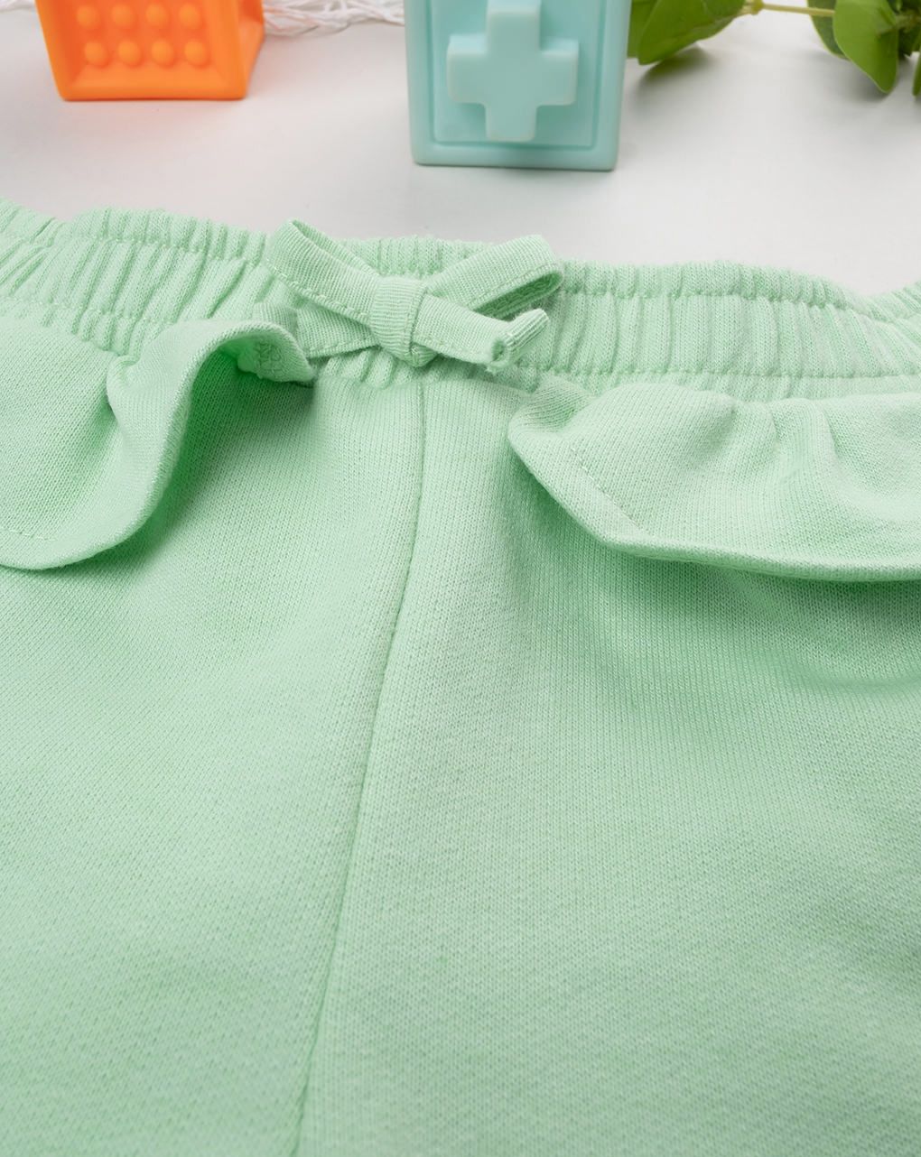 βρεφικό σορτσάκι πράσινο με βολάν για κορίτσι - Prénatal