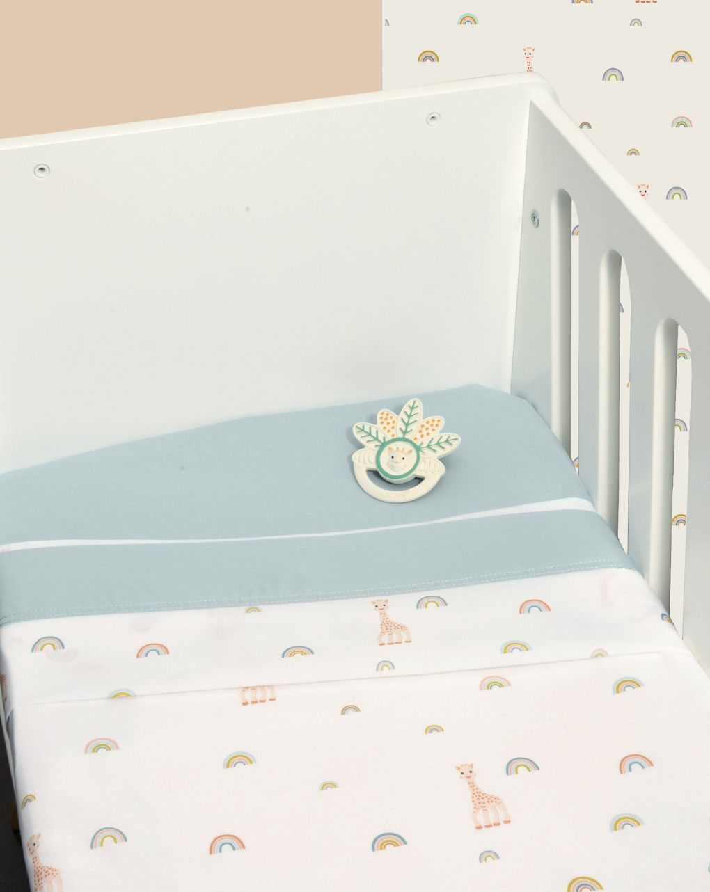 Sophie la girafe σεντόνια λίκνου σετ 2 75x110 σχέδιο 503 46-6704/503