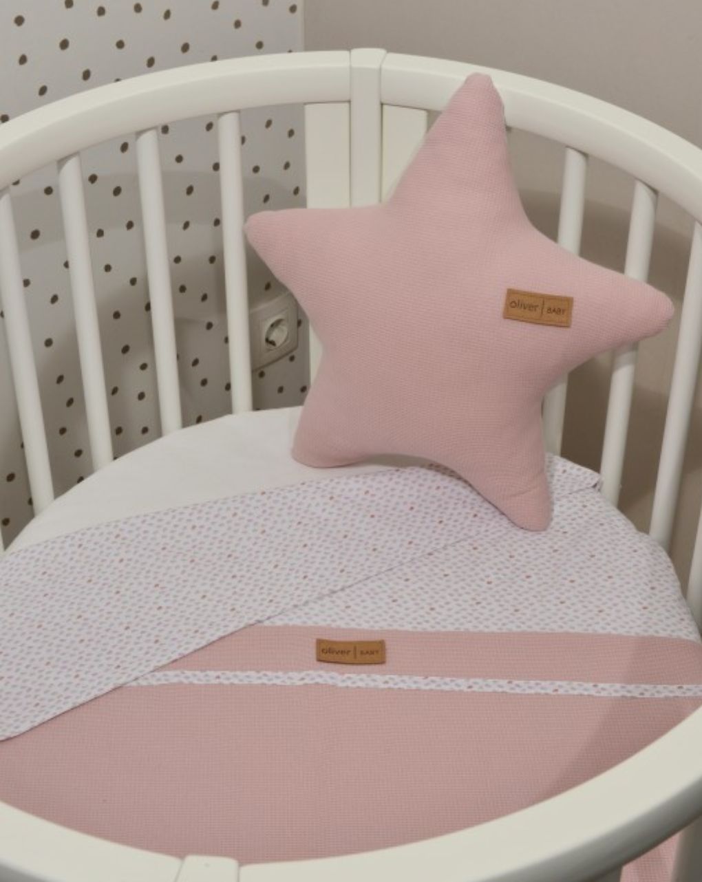 Baby oliver καλοκαιρινή κουβέρτα διπλής όψης 75x95 σχέδιο 402 ροζ 46-6721/402 - BABY OLIVER