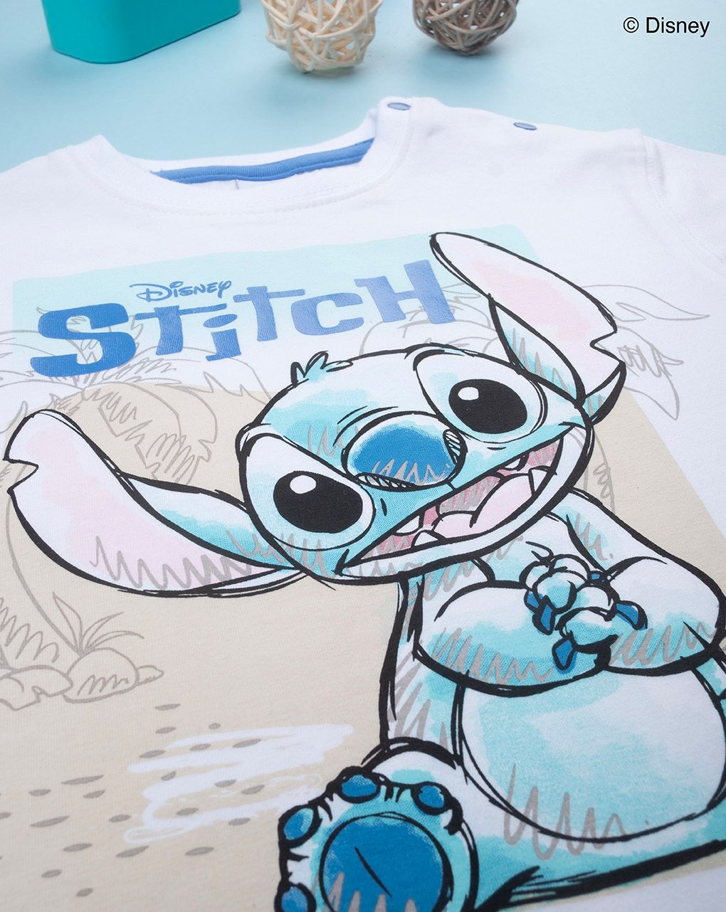 βρεφικό σετ t-shirt και σορτσάκι stitch για αγόρι - Prénatal