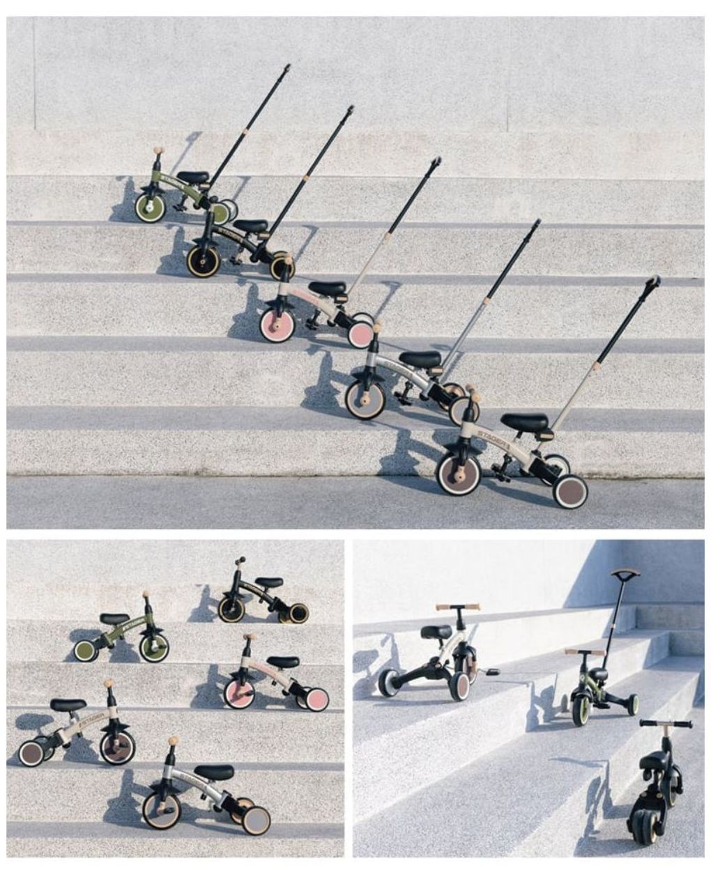 Qplay ποδήλατο τρίκυκλο stager 3in1 green 01-1212075-01 - QPLAY