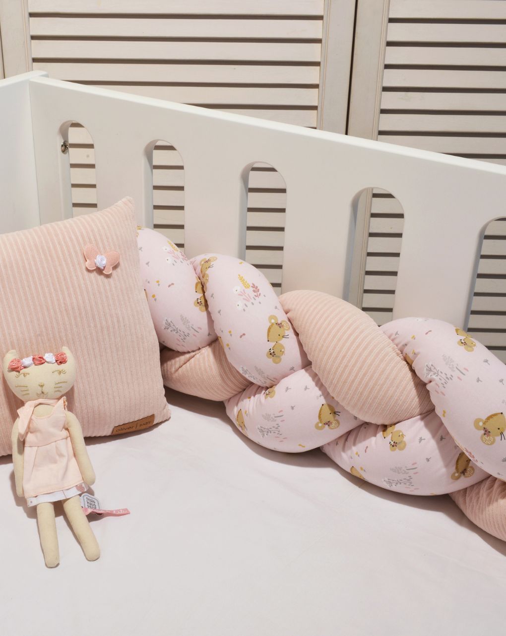 Baby oliver πάντα πλεξούδα 20x200 σχέδιο 412 ροζ 46-6713/414 - Baby Oliver