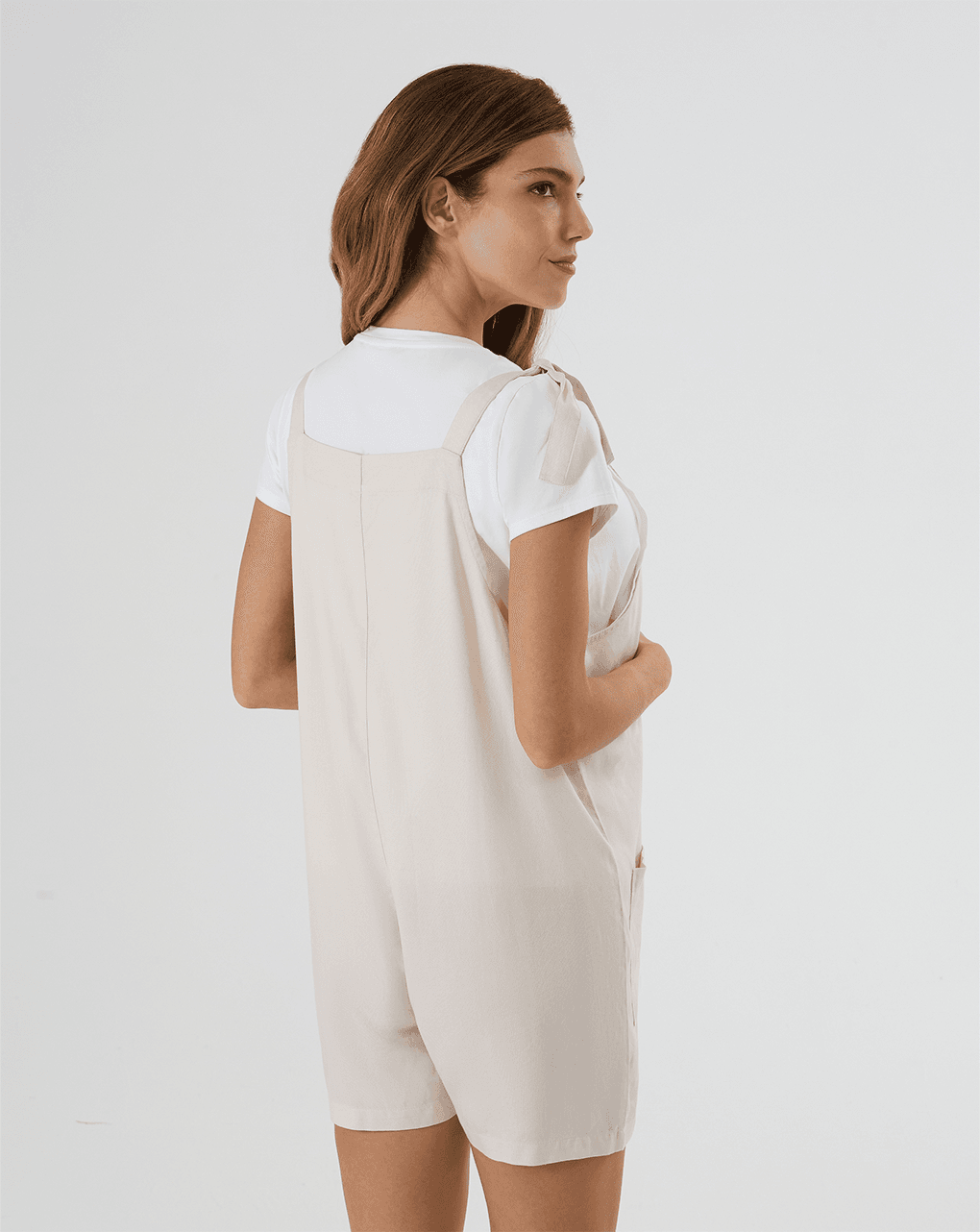 γυναικείο σετ σαλοπέτα ιβουάρ & t-shirt εγκυμοσύνης/θηλασμού - Prénatal