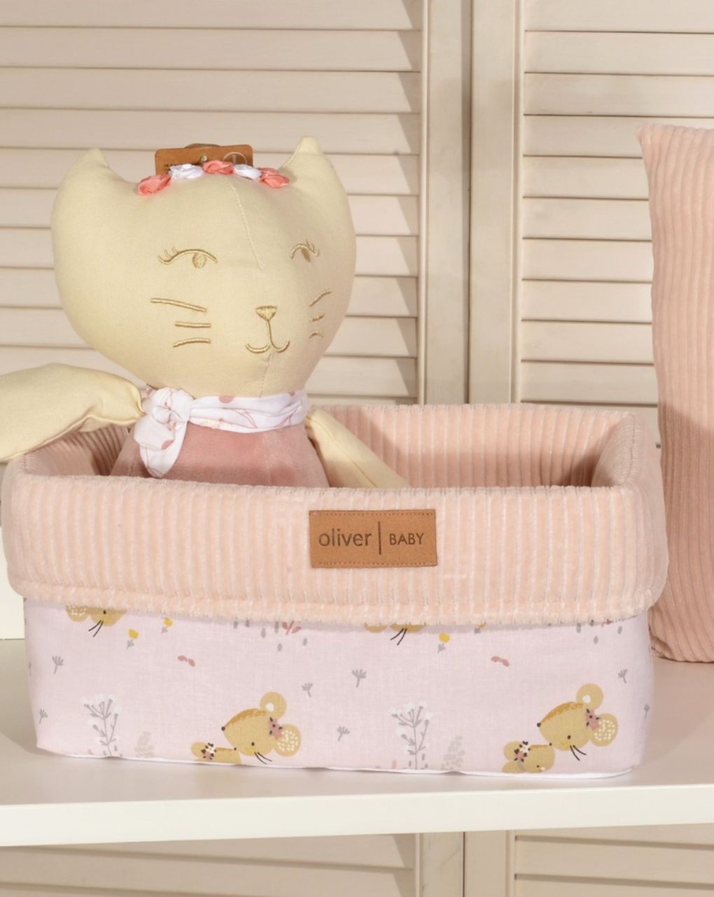 Baby oliver καλάθι αποθήκευσης διπλής όψης σχέδιο 412 ροζ 46-6712/412 - Baby Oliver
