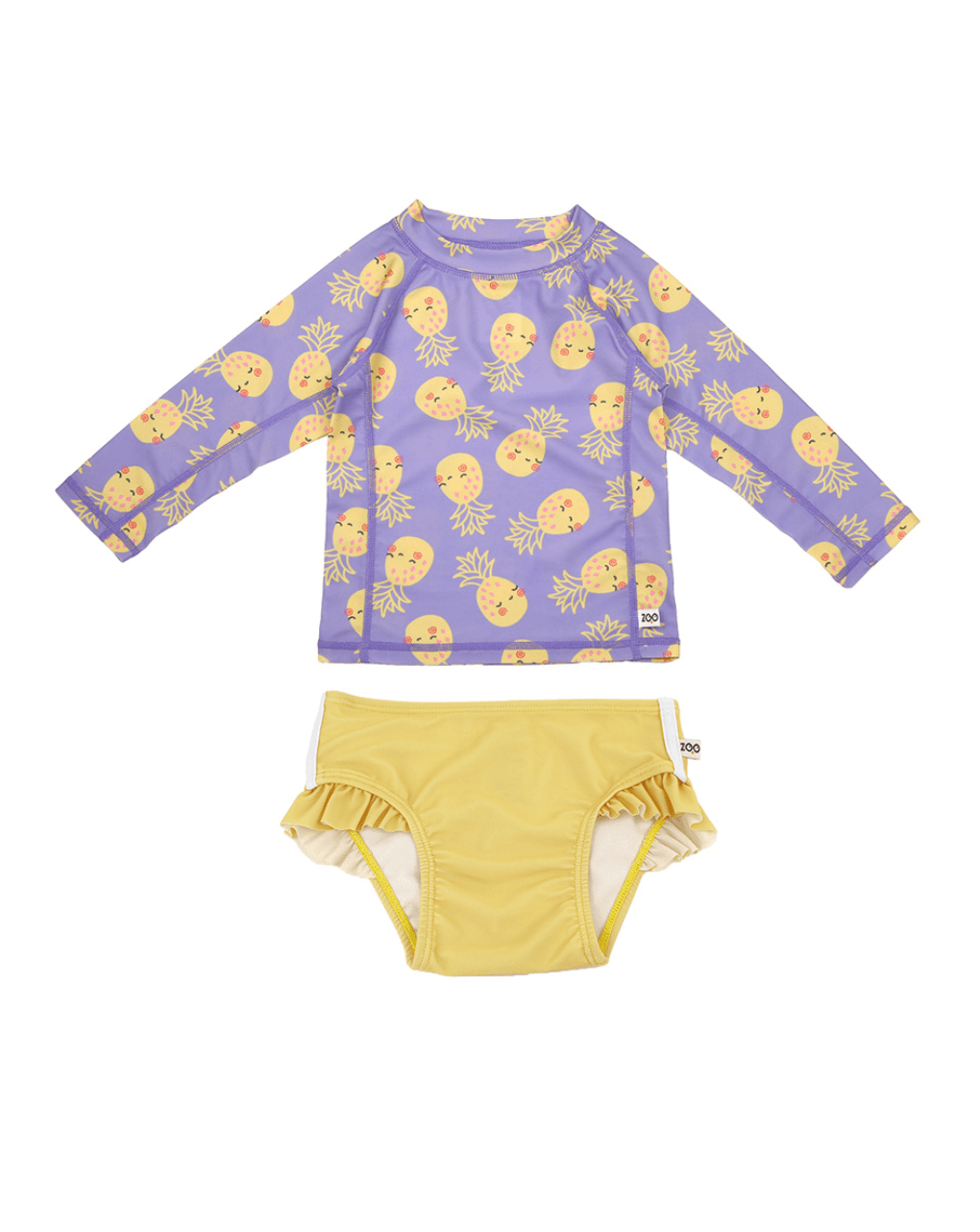 Zoocchini σετ uv μαγιό και μπλούζα pineapple 6 μηνών - 4 ετών zoo16406