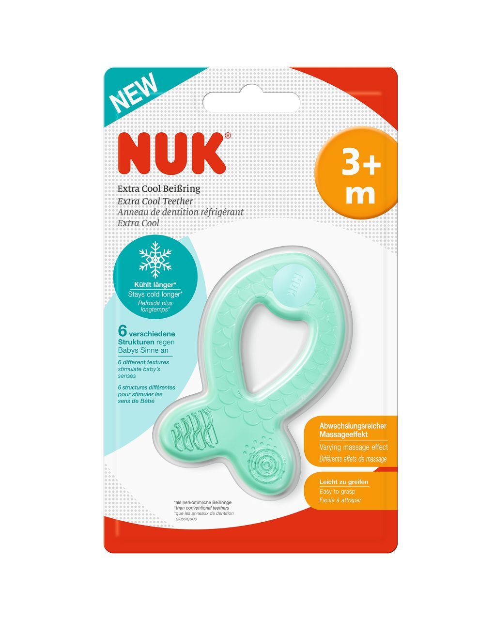 Nuk δακτύλιος οδοντοφυΐας extra cool 3m+ πράσινο ψαράκι 10256450 - Nuk