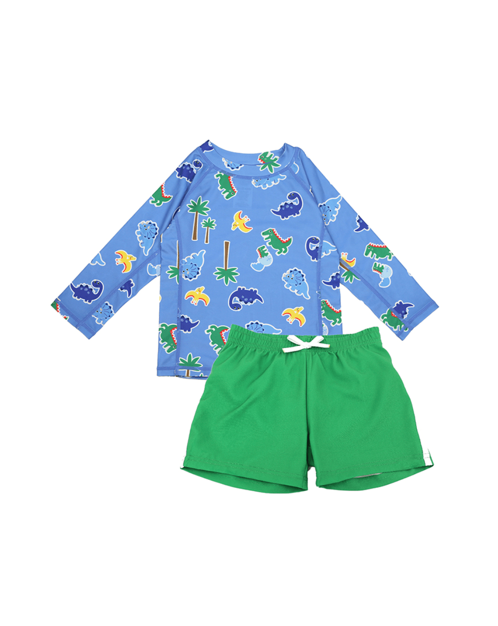 Zoocchini σετ uv μαγιό σορτς και μπλούζα devin the dino & friends 6 μηνών - 4 ετών zoo16402 - Zoocchini