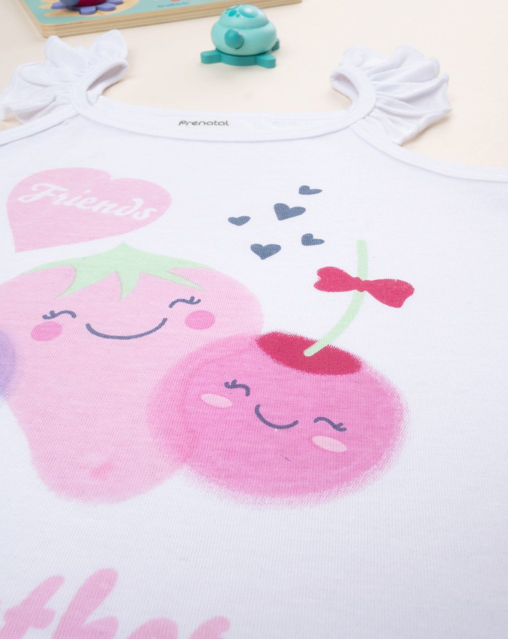 παιδική αμάνικη μπλούζα λευκή together για κορίτσι - Prénatal