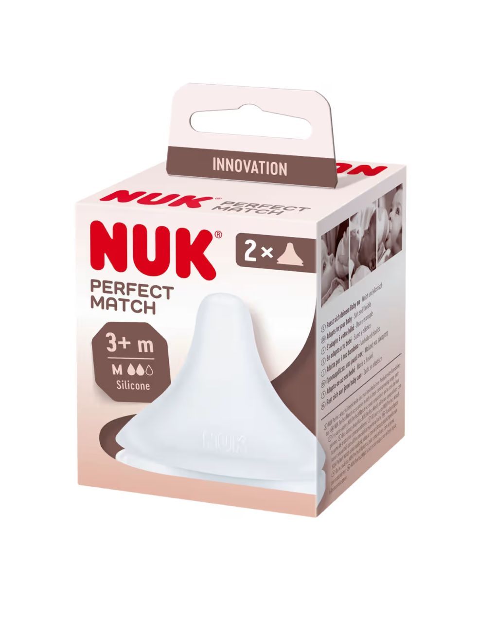Nuk θηλές 2τμχ perfect match σιλικόνης m 3m+ 10124029 - Nuk