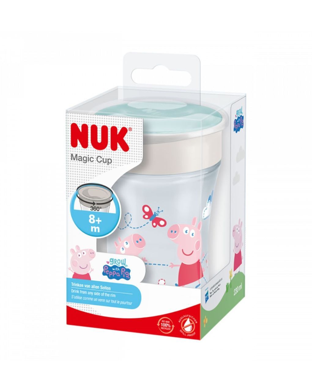 Nuk εκπαιδευτικό ποτηράκι evolution magic cup 230ml 8m+ peppa pig 10255009 - Nuk