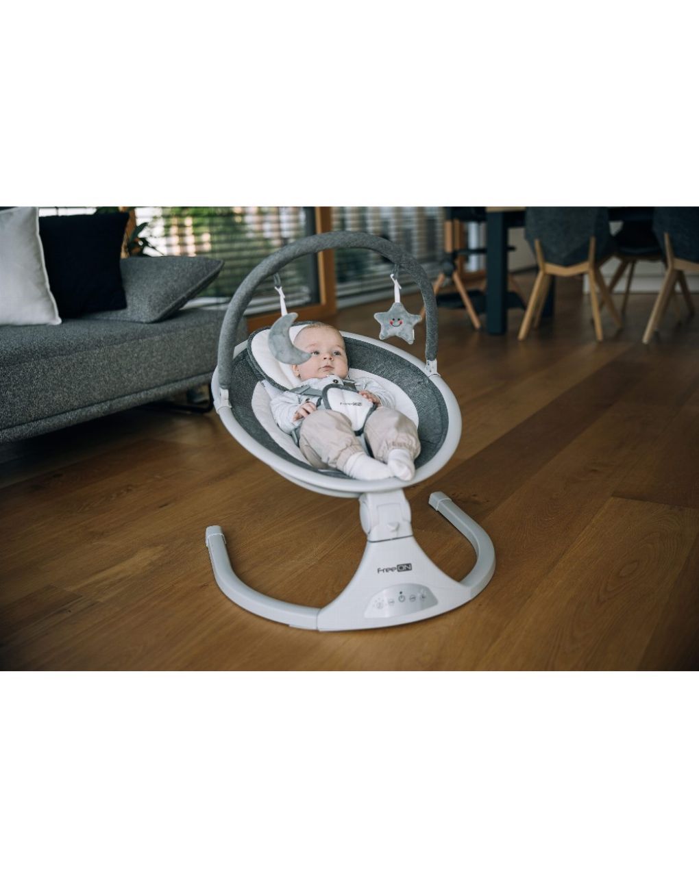 Freeon ηλεκτρικό ρηλάξ elite swing με μουσική grey 84898 - Freeon