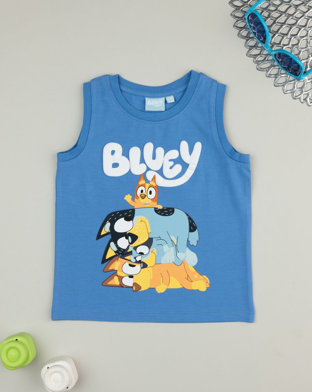 βρεφική αμάνικη μπλούζα μπλε bluey για αγόρι