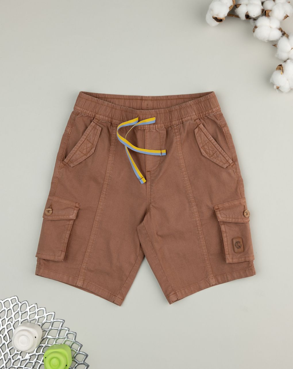 παιδική βερμούδα cargo καφέ για αγόρι - Prénatal