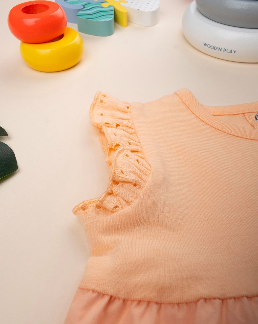 βρεφικό σετ μπλούζα και σορτσάκι πορτοκαλί για κορίτσι - Prénatal