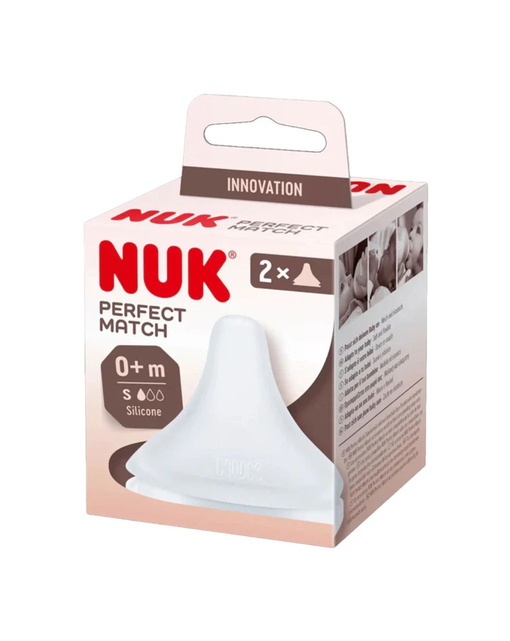 Nuk θηλές 2τμχ perfect match σιλικόνης s 0m+ 10124028 - Nuk