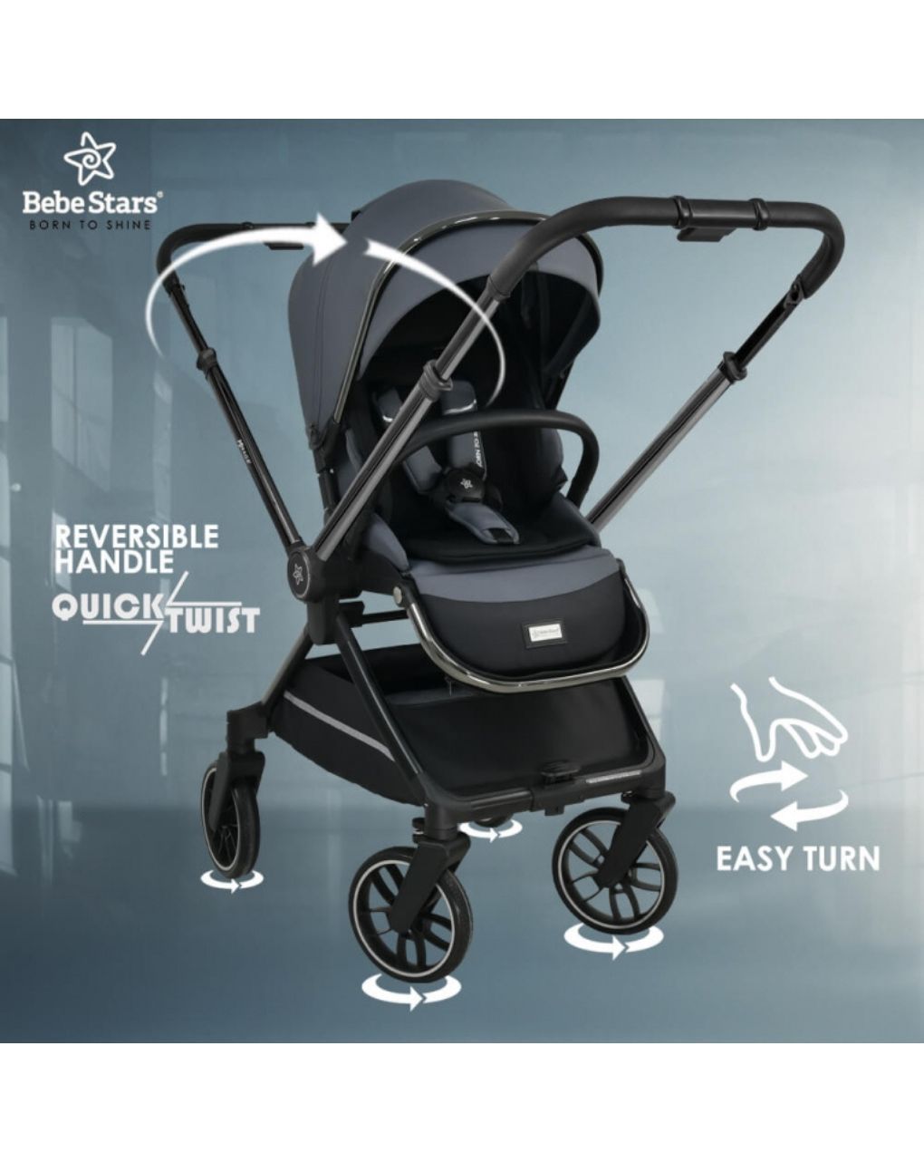 Bebe stars πολυκαρότσι mirage 2σε1 olive 331-189 - Bebe Stars