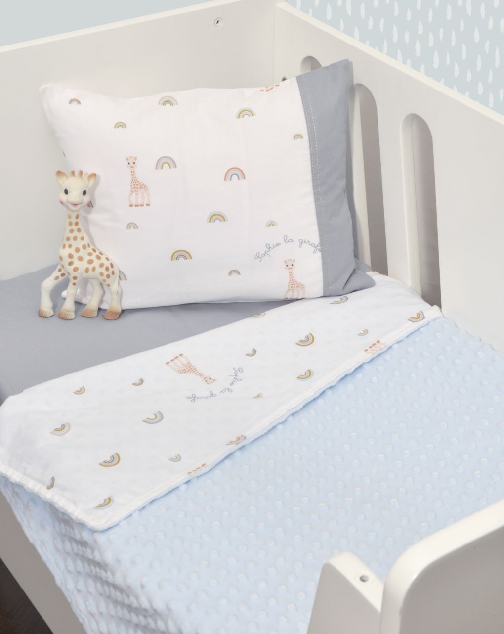Sophie la girafe κουβέρτα λίκνου διπλής όψης minky σχέδιο 501 46-6725/501