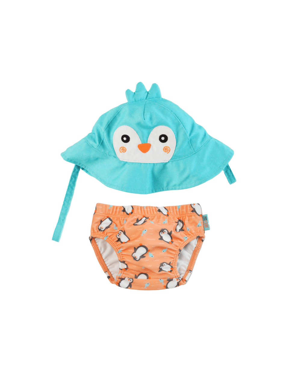 Zoocchini σετ μαγιό και καπέλο upf50+ parker the penguin 6-24 μηνών zoo12015 - Zoocchini