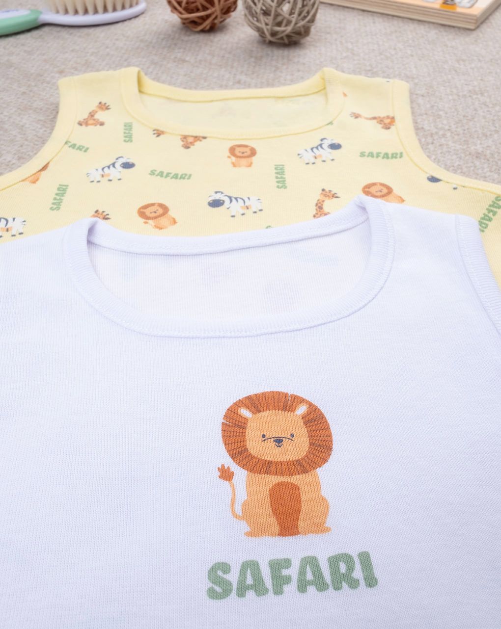 βρεφικά κορμάκια αμάνικα safari πακέτο x2 για αγόρι - Prénatal