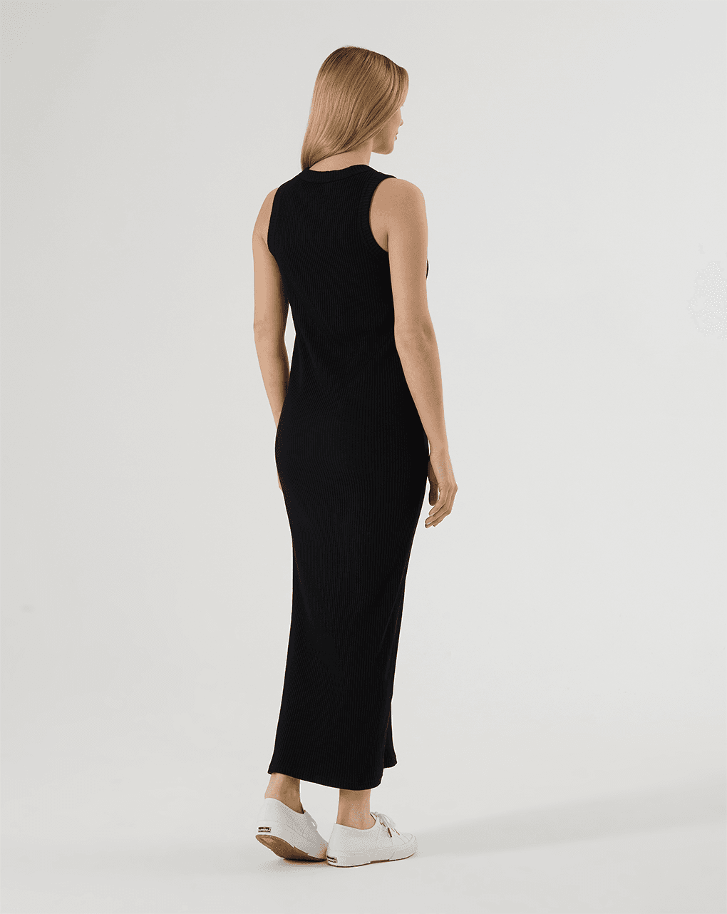 γυναικείο φόρεμα εγκυμοσύνης μαύρο ριμπ - Prénatal