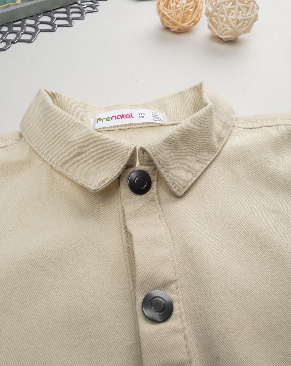 παιδική ολόσωμη φόρμα μπεζ με ζώνη για κορίτσι - Prénatal