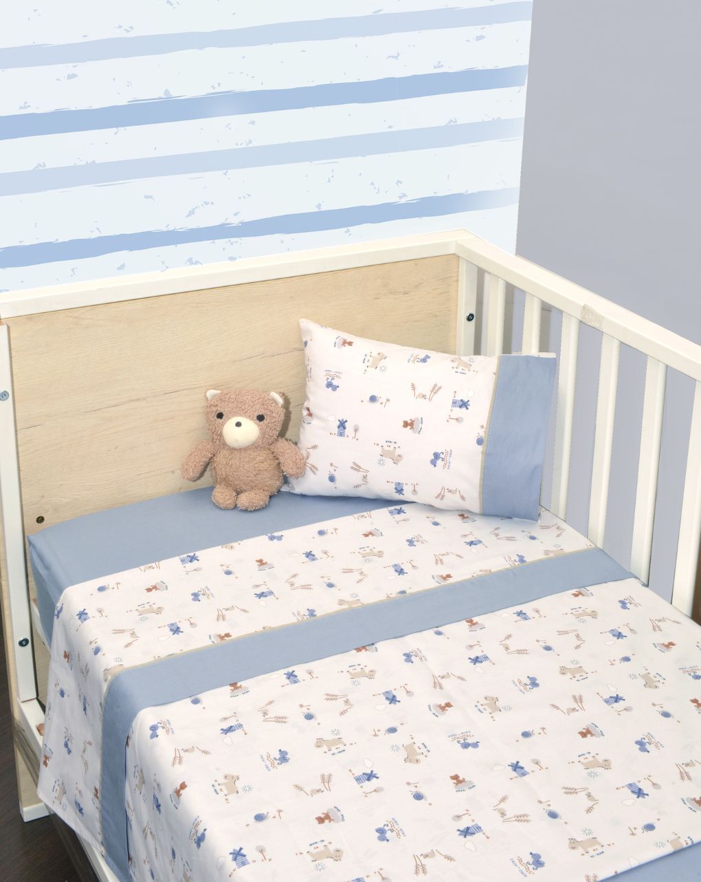 Baby oliver σετ σεντόνια κούνιας 110x170 σχέδιο 414 ραφ 46-6706/414 - Baby Oliver