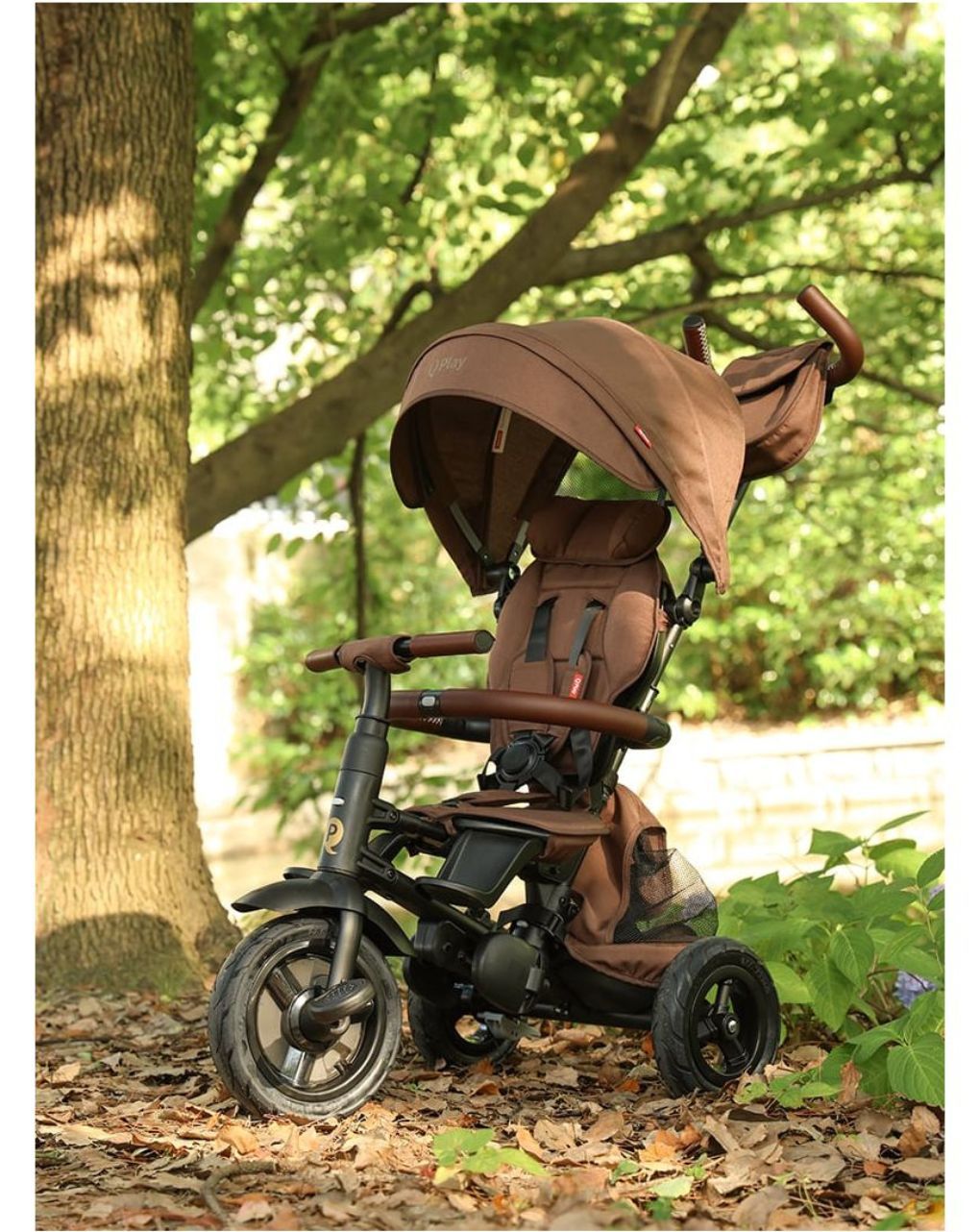 Qplay ποδήλατο τρίκυκλο rito deluxe air gel wheels brown 01-1212068-04 - QPLAY