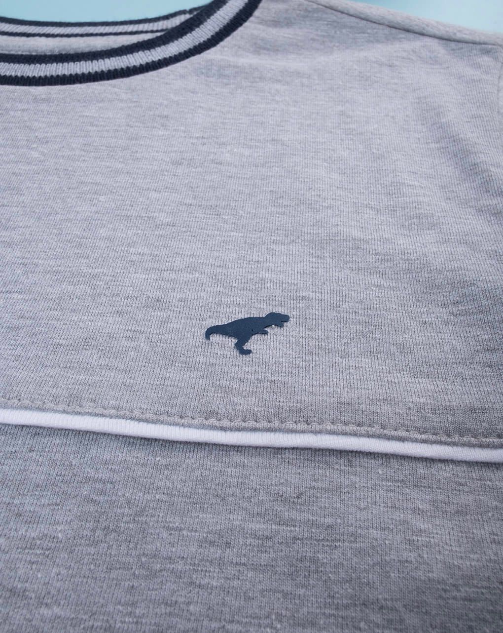 παιδικό t-shirt γκρι με δεινόσαυρο για αγόρι - Prénatal
