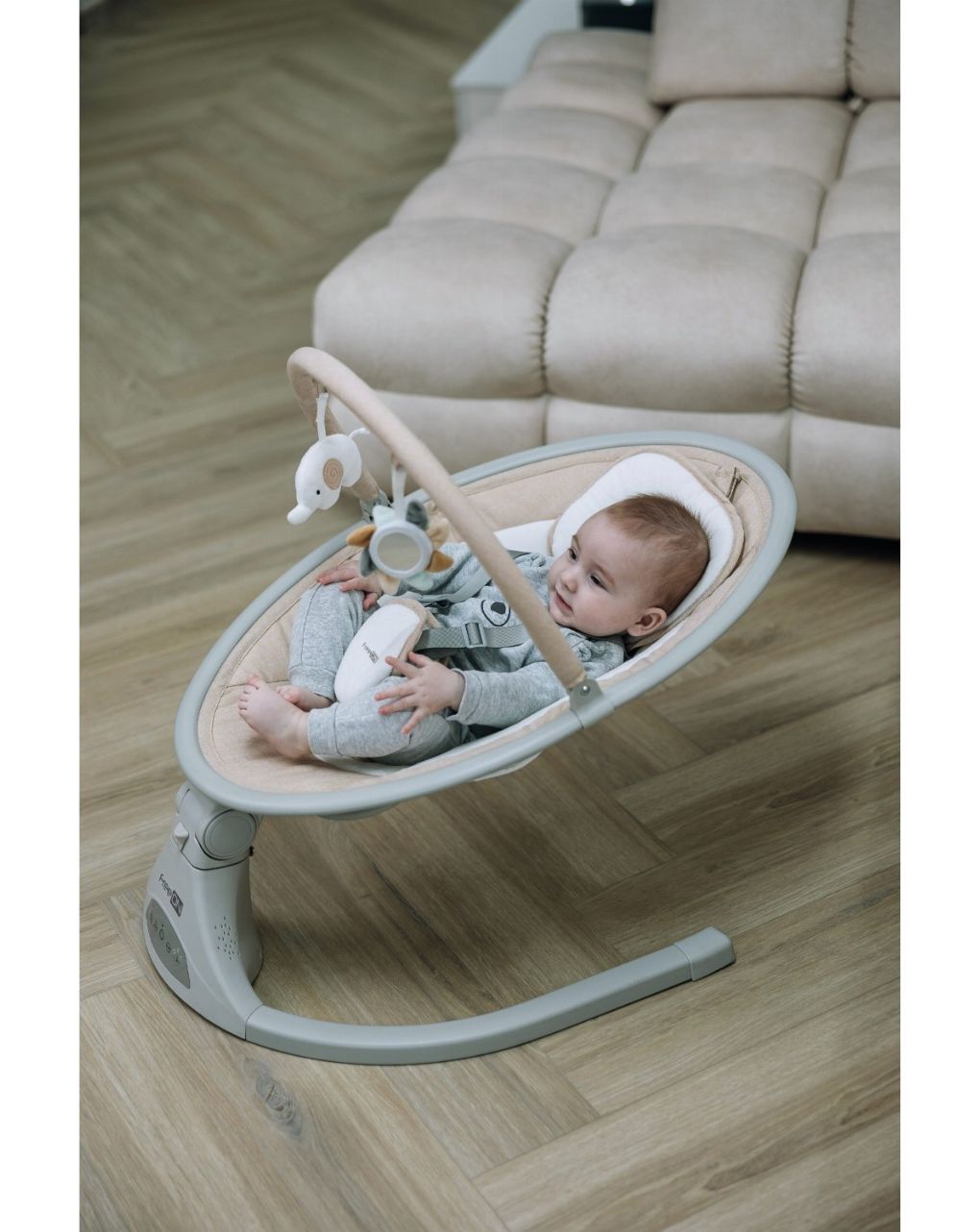 Freeon ηλεκτρικό ρηλάξ elite swing με μουσική beige 84904 - Freeon