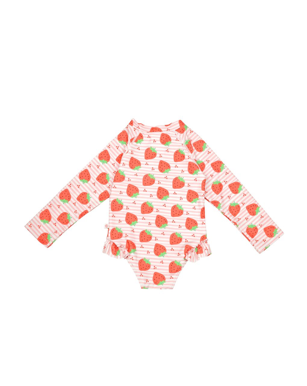 Zoocchini ολόσωμο μαγιό με μανίκια uv strawberry 6 μηνών - 4 ετών zoo12603 - Zoocchini
