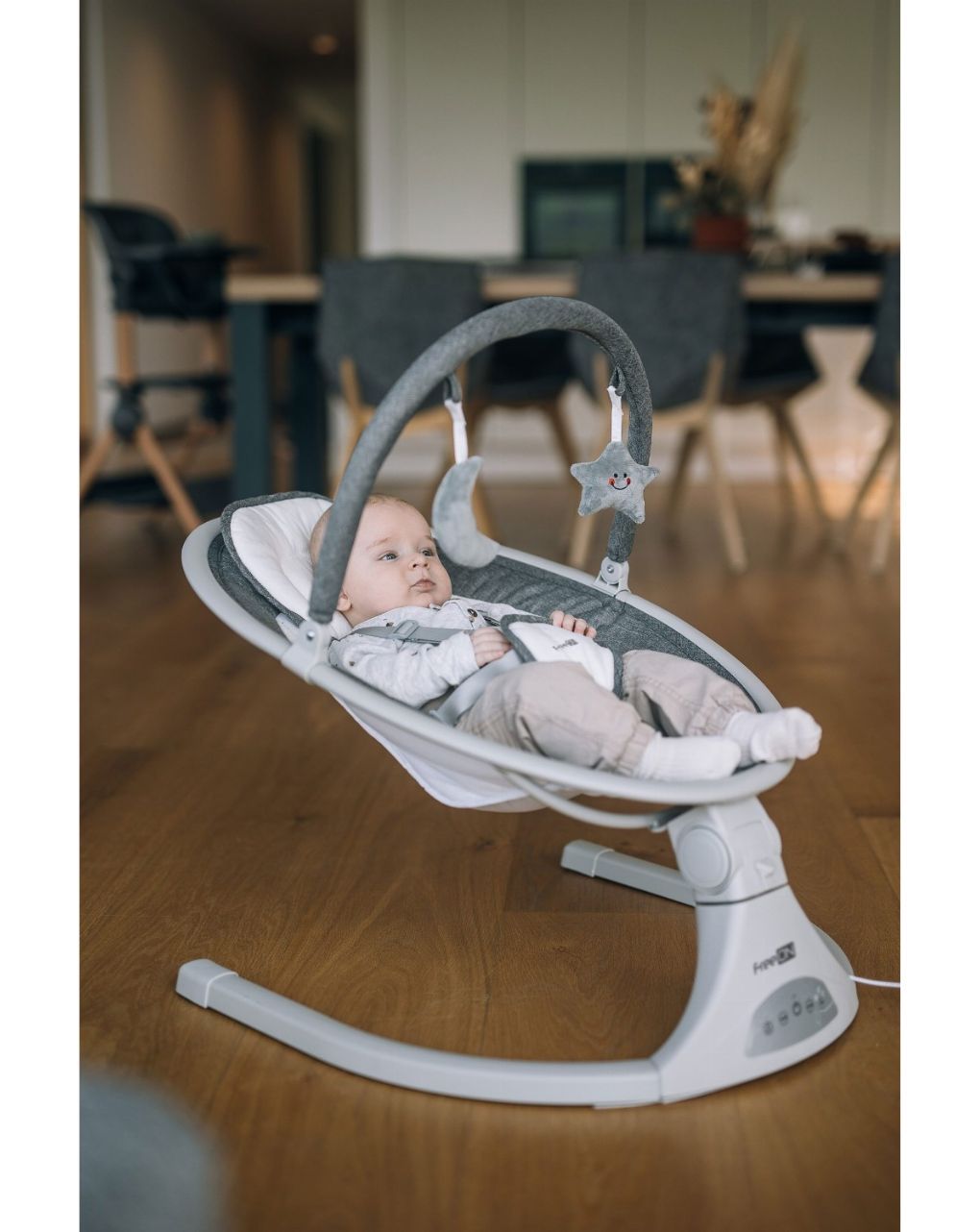 Freeon ηλεκτρικό ρηλάξ elite swing με μουσική grey 84898 - Freeon