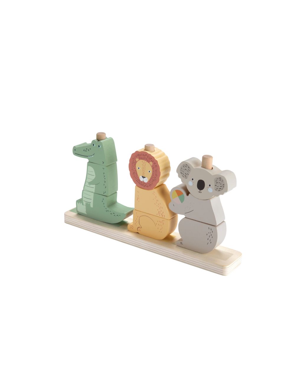 Mattel fisher-price wooden stack & sort animals ξύλινα ζωάκια hxv04 - Fisher-Price