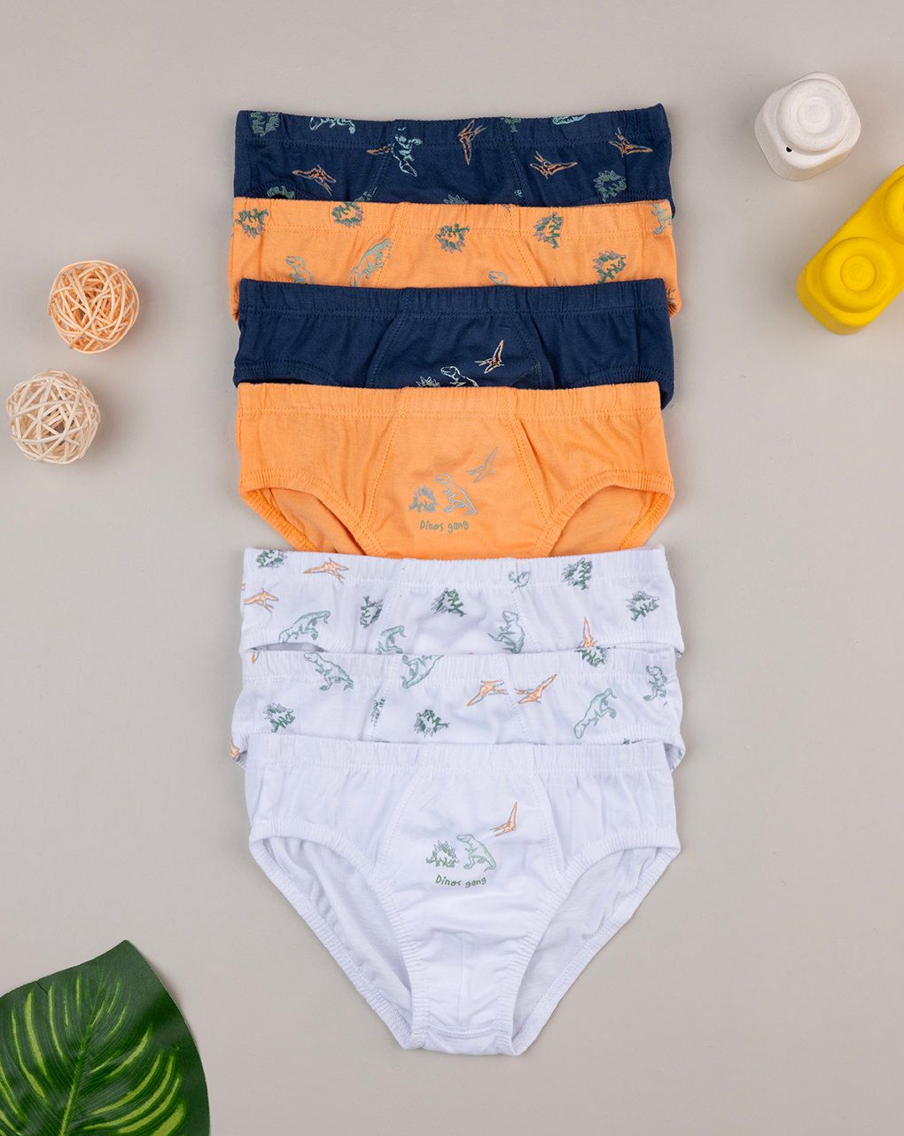 παιδικά σλιπ με δεινόσαυρους πακέτο x7 για αγόρι - Prénatal