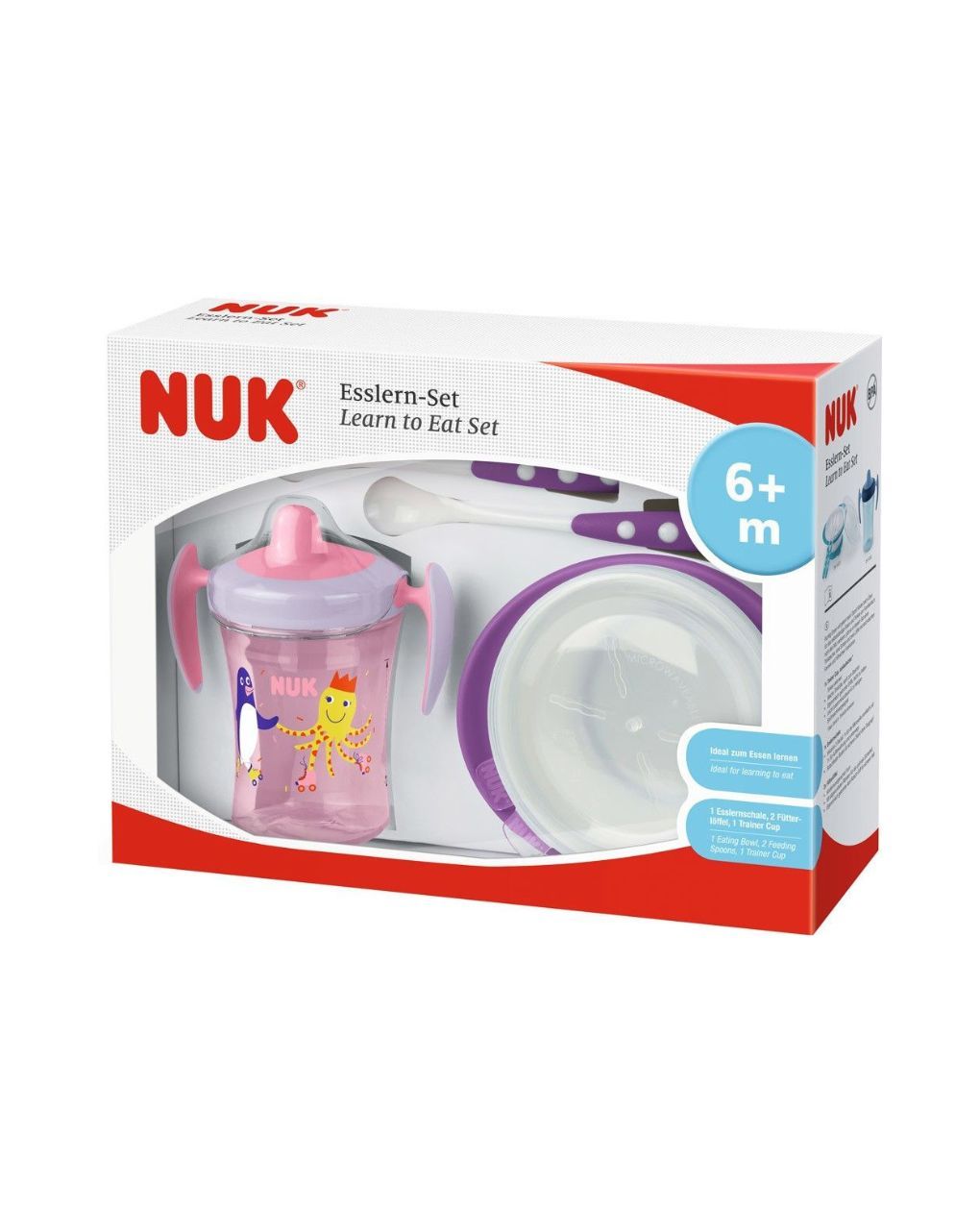 Nuk εκπαιδευτικό σετ φαγητού 6m+ ροζ 10225273 - Nuk