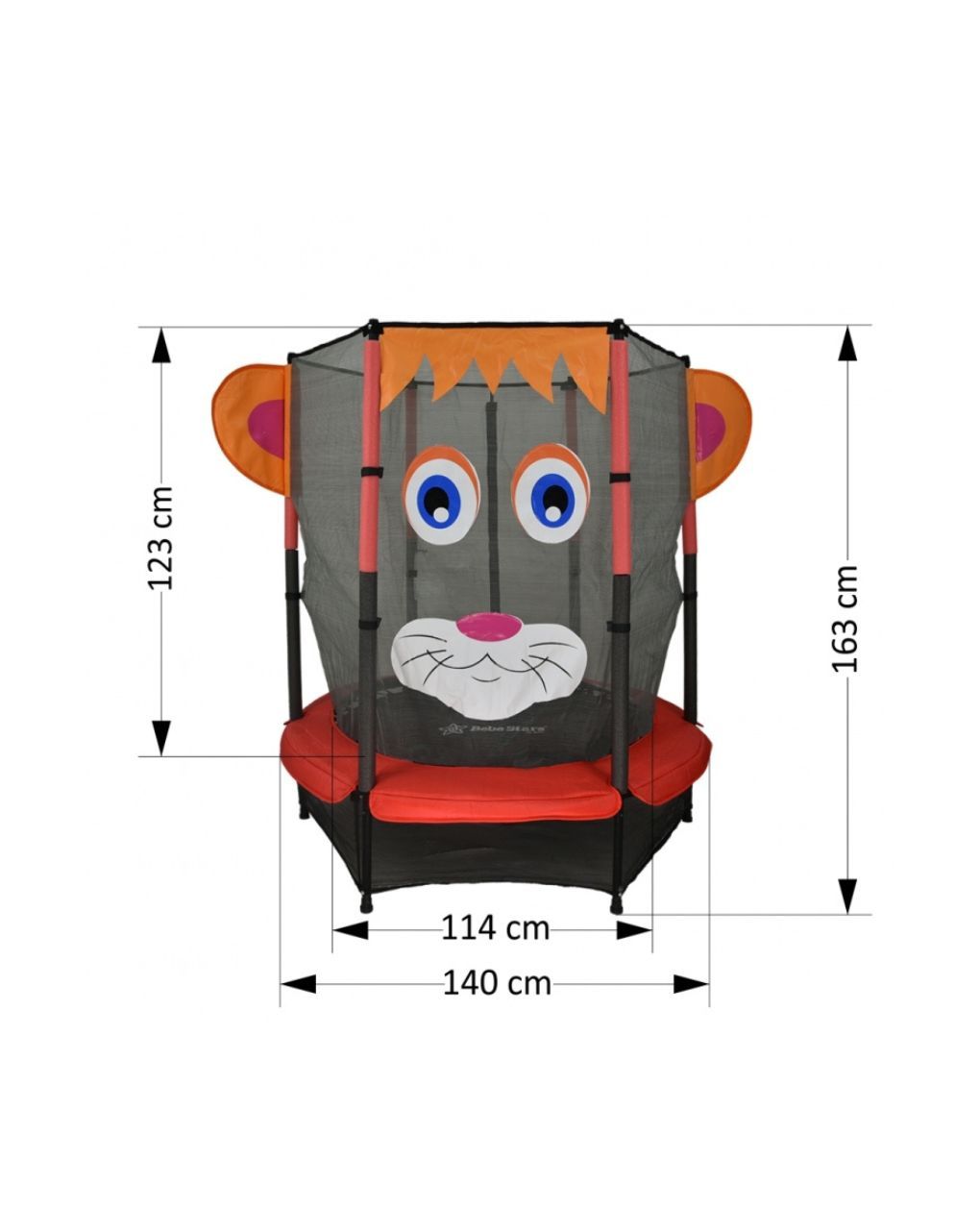 Bebe stars τραμπολίνο με δίχτυ 140cm lion 645-171 - Bebe Stars