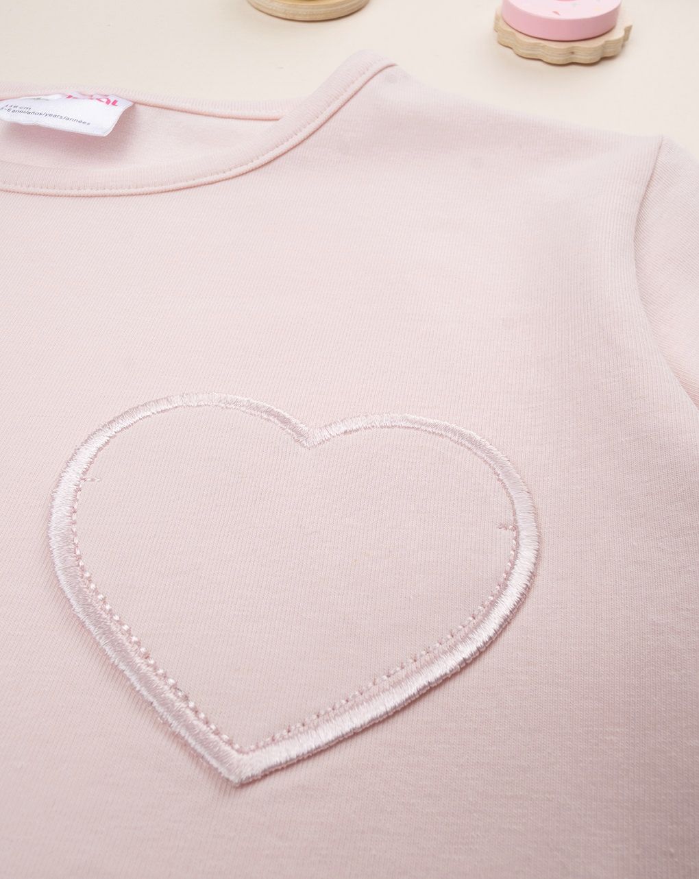 παιδικό t-shirt ροζ με καρδούλα για κορίτσι - Prénatal