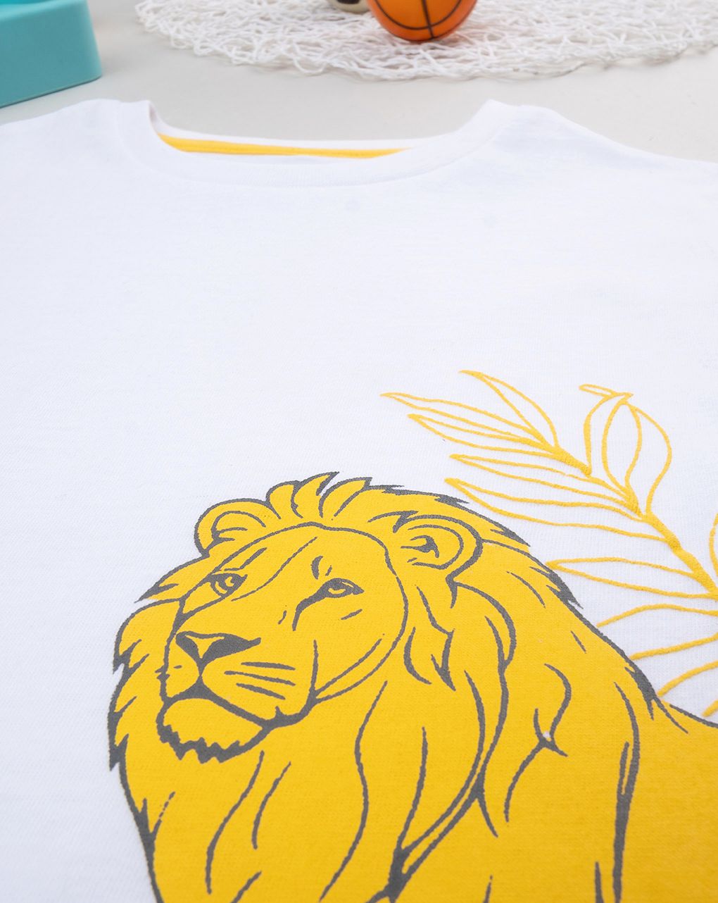 παιδικό t-shirt λευκό/κίτρινο savana για αγόρι - Prénatal