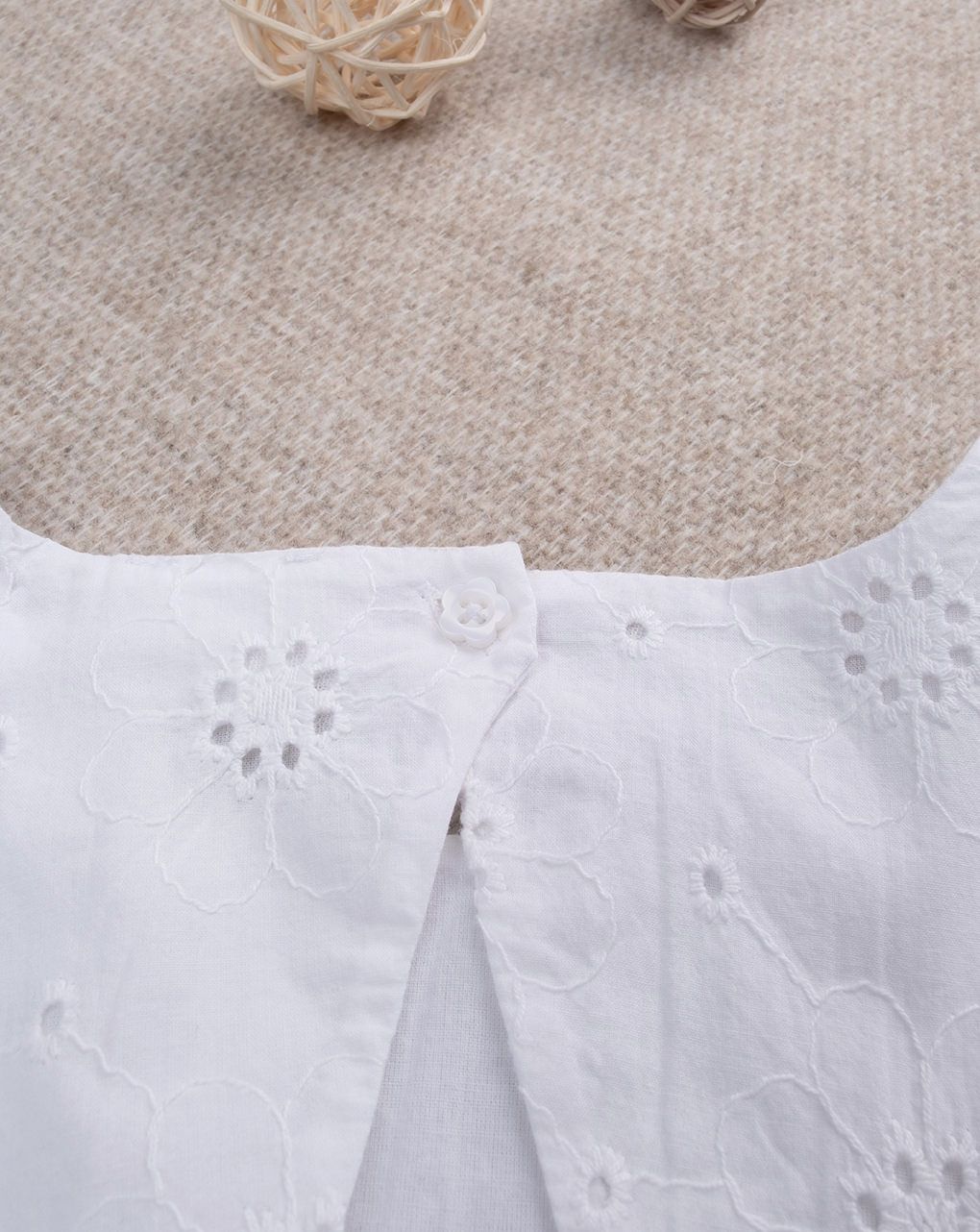 παιδικό φόρεμα λευκό δαντέλα sangallo για κορίτσι - Prénatal