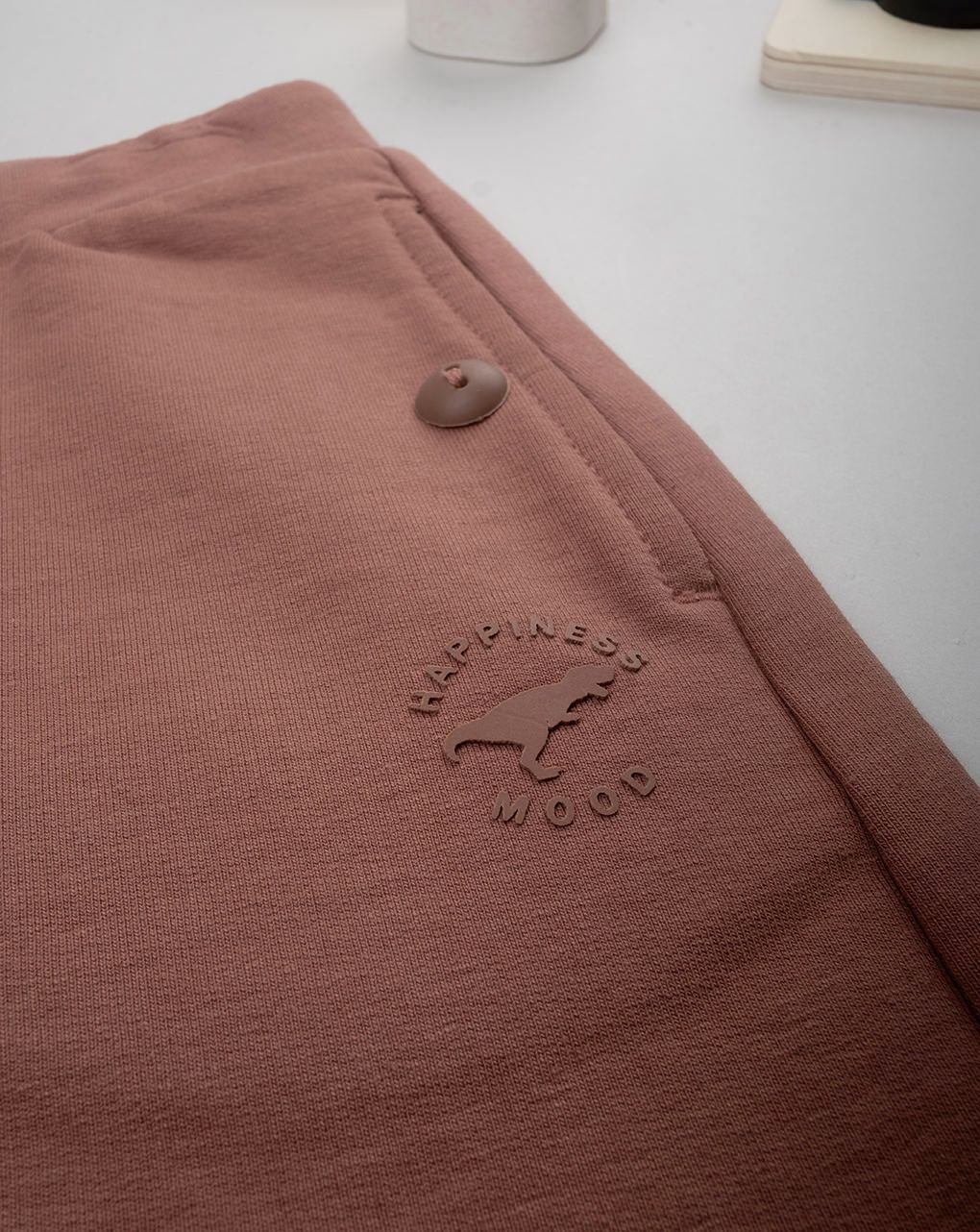 παιδική βερμούδα καφέ dino για αγόρι - Prénatal