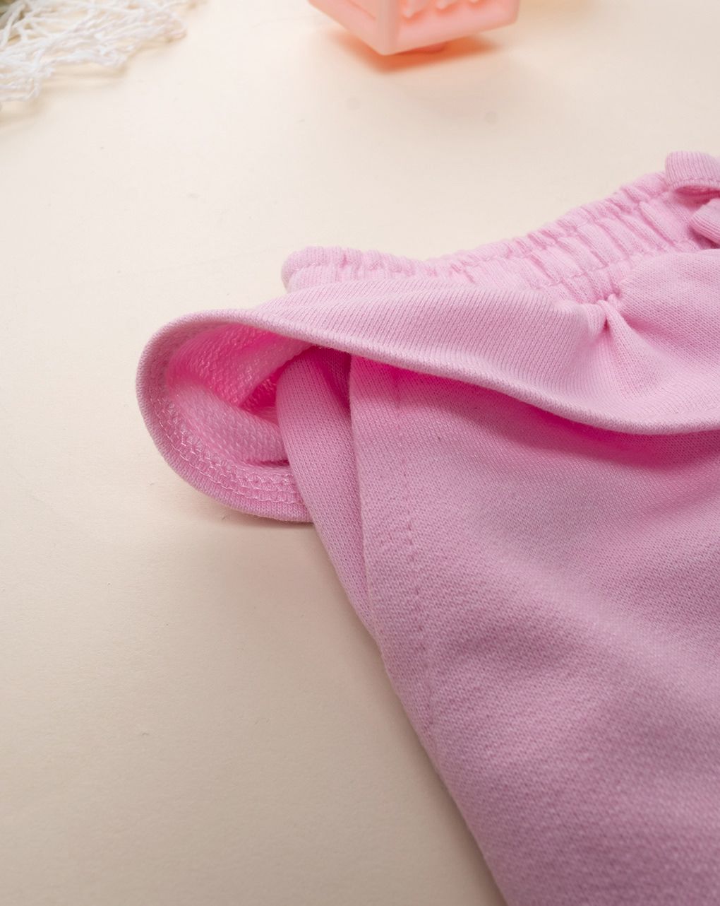 βρεφικό σορτσάκι ροζ με βολάν για κορίτσι - Prénatal