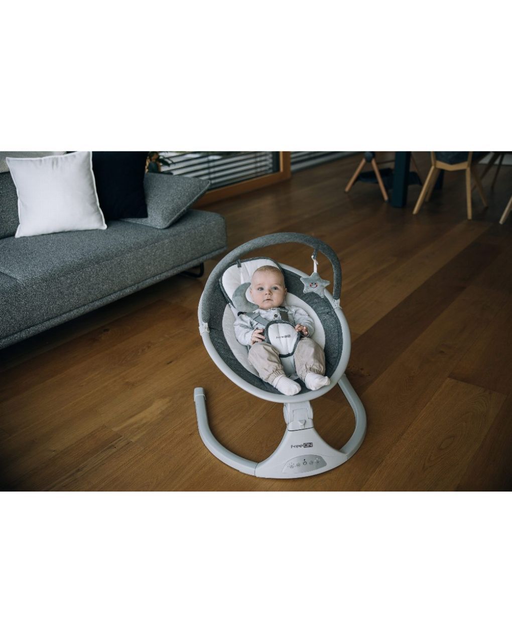 Freeon ηλεκτρικό ρηλάξ elite swing με μουσική grey 84898 - Freeon